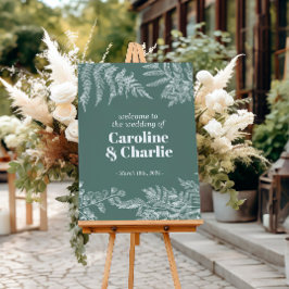 Botanische varen Woodland bruiloft welkomstbord Poster