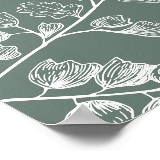 Botanische varen Woodland bruiloft welkomstbord Poster (Hoek)