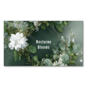 Botanische Varens Eucalyptus Diamant Gouden Lijst Magnetisch Visitekaartje