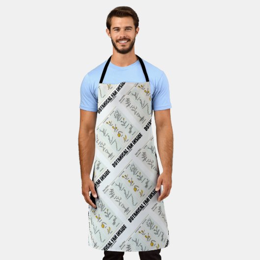 Botanische ventilator in soorten knoppen schort (Gedragen)