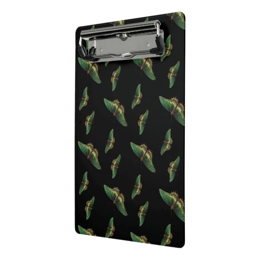 Botanische ventilator zwart-wit mini klembord (Angled2)