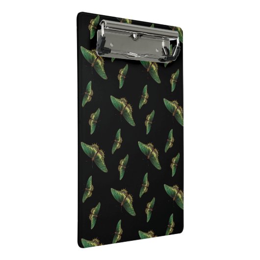 Botanische ventilator zwart-wit mini klembord (Schuin)