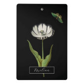 Botanische ventilator zwart-wit mini klembord (Achterkant)