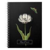 Botanische ventilator zwart-wit notitieboek (Voorkant)