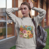 Botanische verfkleuren van wilde bloemen trui