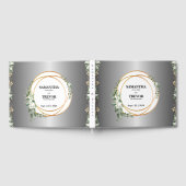 Botanische vergulde gouden ringen en gebladerte ga gastenboek (Volledig)