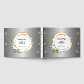 Botanische Vergulde Gouden Ringen & Gebladerte Gastenboek (Volledig)