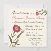  botanische verjaardag voor Lady Gardener Kaart (Achterkant)