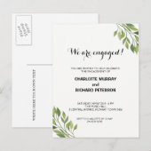 Botanische verlovingsfeestuitnodiging briefkaart (Voorkant / Achterkant)