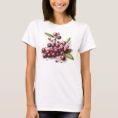 Botanische verse veenbessen t-shirt (Voorkant)