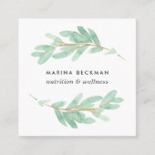 Botanische vertakking vierkante visitekaartje (Voorkant)