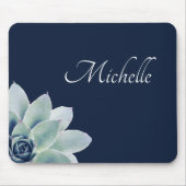 Botanische vetplant Elegant groen Muismat (Voorkant)