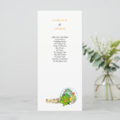 Botanische vetplanten | Strand gepersonaliseerd Programmakaart (Staand voorkant)