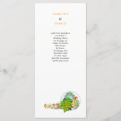 Botanische vetplanten | Strand gepersonaliseerd Programmakaart (Voorkant)