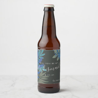 Botanische vibe zal je mijn bruidsmeisje bruiloft bier etiket