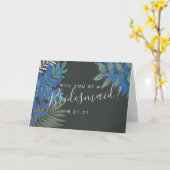 Botanische vibe zal je mijn bruidsmeisje voorstel kaart (Gele Bloem)