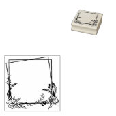 Botanische Vierkante Bloemen, Tijdschrift Lijst Rubberstempel (Gestempeld)