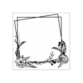 Botanische Vierkante Bloemen, Tijdschrift Lijst Rubberstempel (Afrduk)