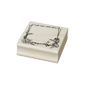 Botanische Vierkante Bloemen, Tijdschrift Lijst Rubberstempel (Stempel)