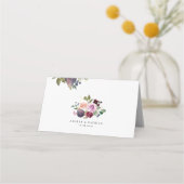 Botanische vijgen en bessen Bourgondische bloemenb Plaatskaartje (Achterkant)