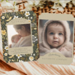 Botanische Vintage Herfst 2 Fotogeboorteaankondigi Kaart<br><div class="desc">Precious herfst geboortekaartjes! Donkere botanische accenten geven deze aankondigingen een klassieke elegantie. Vind overeenkomende objecten in mijn winkel. Gebruik de personalisatiefunctie om de details te bewerken en 2 foto's toe te voegen.</div>