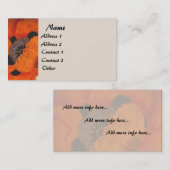 Botanische Vintage Poppy Floral Visitekaartje (Voorkant / Achterkant)