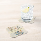 Botanische Vintaqe Wildflower 80e verjaardag Kartonnen Onderzetters (Insitu)