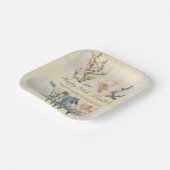 Botanische Vintaqe Wildflower 80e verjaardag Papieren Bordje (Gebogen)