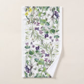 Botanische Violet Flowers Bath Towels Bad Handdoek (Handdoek)
