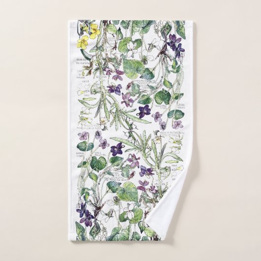 Botanische Violet Flowers Bath Towels Bad Handdoek (Handdoek)