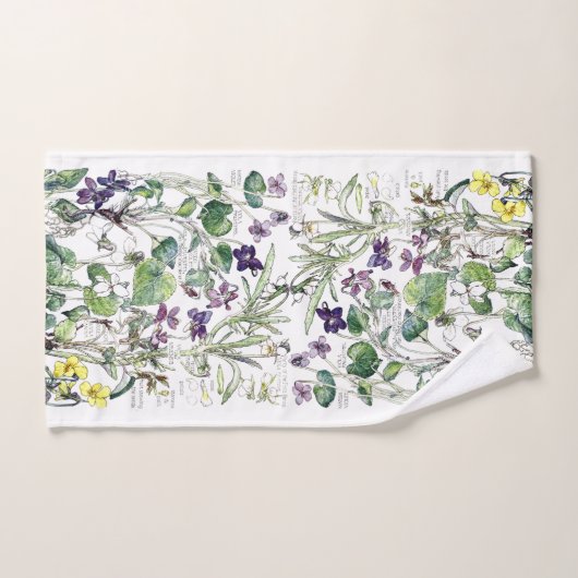 Botanische Violet Flowers Bath Towels Bad Handdoek (Handdoek)