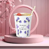 Botanische Violets Purple Flowers Weddenschap Pape Papieren Bekers