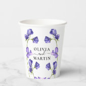 Botanische Violets Purple Flowers Weddenschap Pape Papieren Bekers (Voorkant)