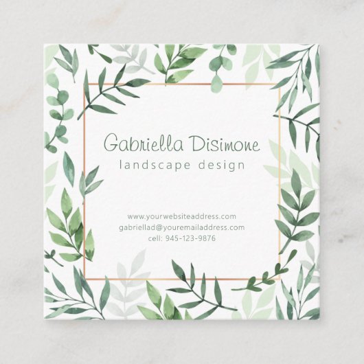 Botanische Visitekaartje van de Grenslangs Groene  (Voorkant)