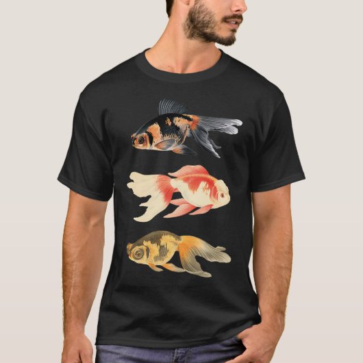 Botanische Vistrio-afdruk T-shirt (Voorkant)