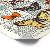 Botanische  vlinder #2 op woordenboekpagina poster (Hoek)