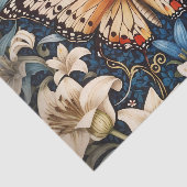 Botanische vlinder en lelies tissuepapier (Detail)
