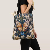 Botanische vlinder en lelies tote bag (Dichtbij)