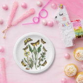 Botanische vlinder en natuurlijke Bord van de mot (Feest)