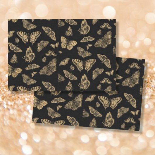 Botanische vlinder Gold Glitter Pattern Decoupage Tissuepapier