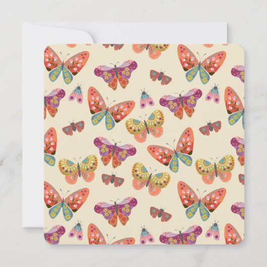 Botanische vlinder kaart (Achterkant)