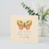 Botanische vlinder kaart (Staand voorkant)