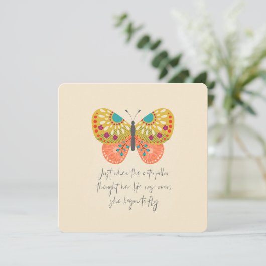 Botanische vlinder kaart (Staand voorkant)