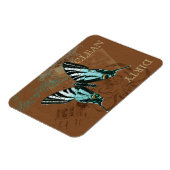 Botanische Vlinder  Schoon Vuil Vaatwasser Magneet (Linkerzijde)