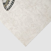 Botanische vlinder Stustblauw ontspringen Tissuepapier (Detail)