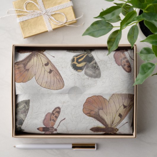 Botanische vlinderbloemige katalysator  ontkoppeli tissuepapier (Geschenk)