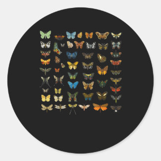 botanische vlinderbloemigen tuinman . ronde sticker