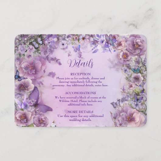  Botanische Vlinderlavendel Informatiekaartje (Voorkant)