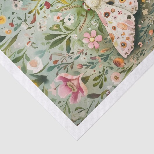 botanische vlindermot tissuepapier (Detail)
