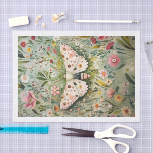 botanische vlindermot tissuepapier (Craft)